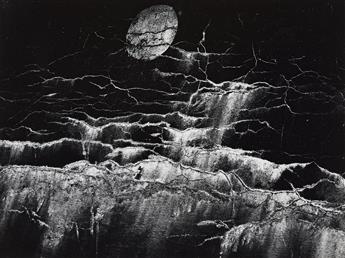 MINOR WHITE (1908-1976) Moon and Wall Encrustations, Pultneyville, NY. 1964; printed circa 1970.                                                 